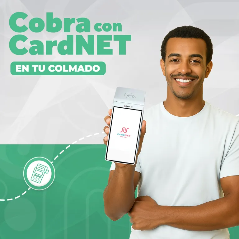 Imagen miniatura del arte de la promoción 'Cobra con CardNET en tu Colmado'